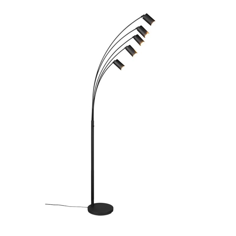 - Marley - Matt Black 5 Light Floor Lamp Trio-412400532 - Marley - Matt Black 5 Light Floor Lamp