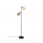 Agudo - Black Floor Lamp with Beige & Coffee Shades Agudo - Black Floor Lamp with Beige & Coffee Shades