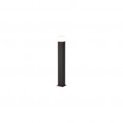 Hudson - Anthracite Square Bollard with White Diffuser Hudson - Anthracite Square Bollard with White Diffuser