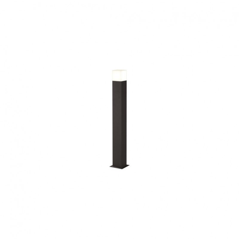 - Hudson - Anthracite Square Bollard with White Diffuser Trio-420060142 - Hudson - Anthracite Square Bollard with White Diffuser