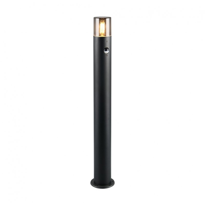 - Hoosic - Matt Black PIR Bollard with Smoked Diffuser Trio-422260132 - Hoosic - Matt Black PIR Bollard with Smoked Diffuser