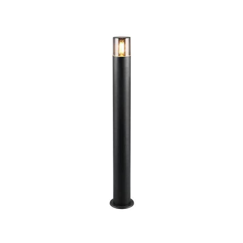 Trio-424060132 - Hoosic - Matt Black Bollard with Smoked Diffuser