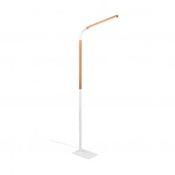 Norris - Wooden & White LED Floor Lamp Norris - Wooden & White LED Floor Lamp