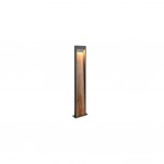 Salmon - Anthracite LED Bollard with Wood Imitation