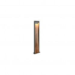 Salmon - Anthracite LED Bollard with Wood Imitation Salmon - Anthracite LED Bollard with Wood Imitation