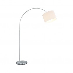 Hotel - Nickel Adjustable Floor Lamp with White Shade Hotel - Nickel Adjustable Floor Lamp with White Shade