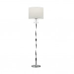 Nandor - Matt Nickel LED Floor Lamp with White Shade Nandor - Matt Nickel LED Floor Lamp with White Shade