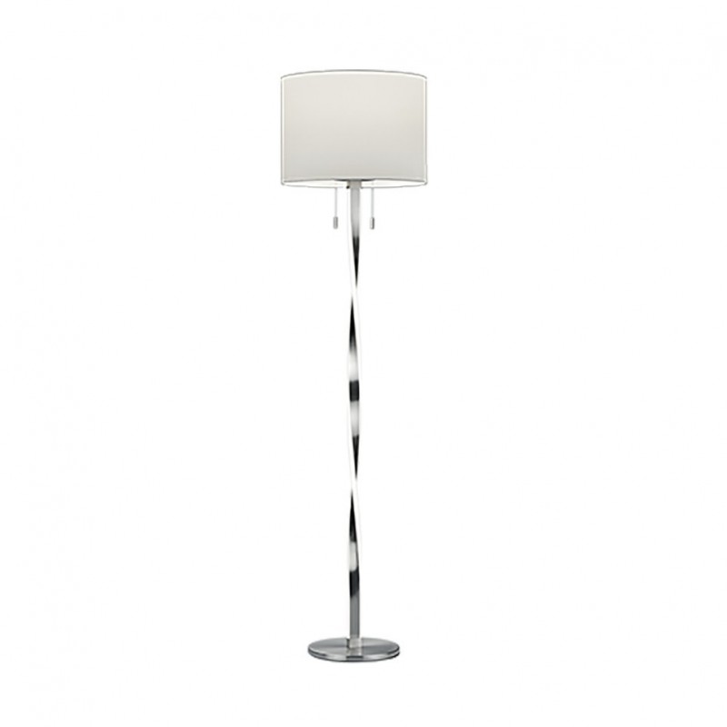 - Nandor - Matt Nickel LED Floor Lamp with White Shade Trio-475310307 - Nandor - Matt Nickel LED Floor Lamp with White Shade