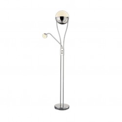 Chris - Chrome Mother & Child LED Floor Lamp with Crystal Effect Chris - Chrome Mother & Child LED Floor Lamp with Crystal Effect