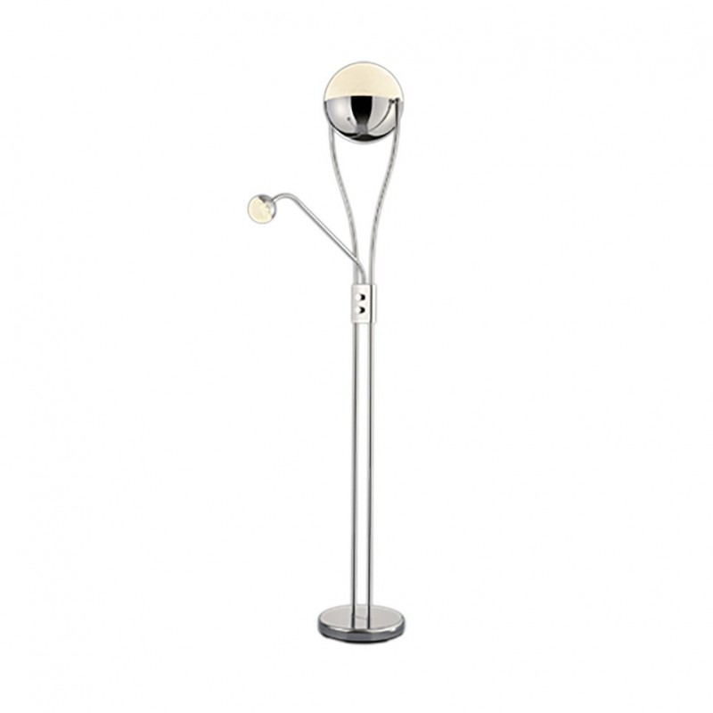 Table & Floor Lamp - Chris - Chrome Mother & Child LED Floor Lamp with Crystal Effect Trio-478310206 - Chris - Chrome Mother & Child LED Floor Lamp with Crystal Effect
