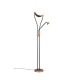 Trio-478310265 - Chris - Coffee Mother & Child LED Floor Lamp with Crystal Effect