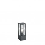 Garonne - Anthracite Bollard with Clear Glass