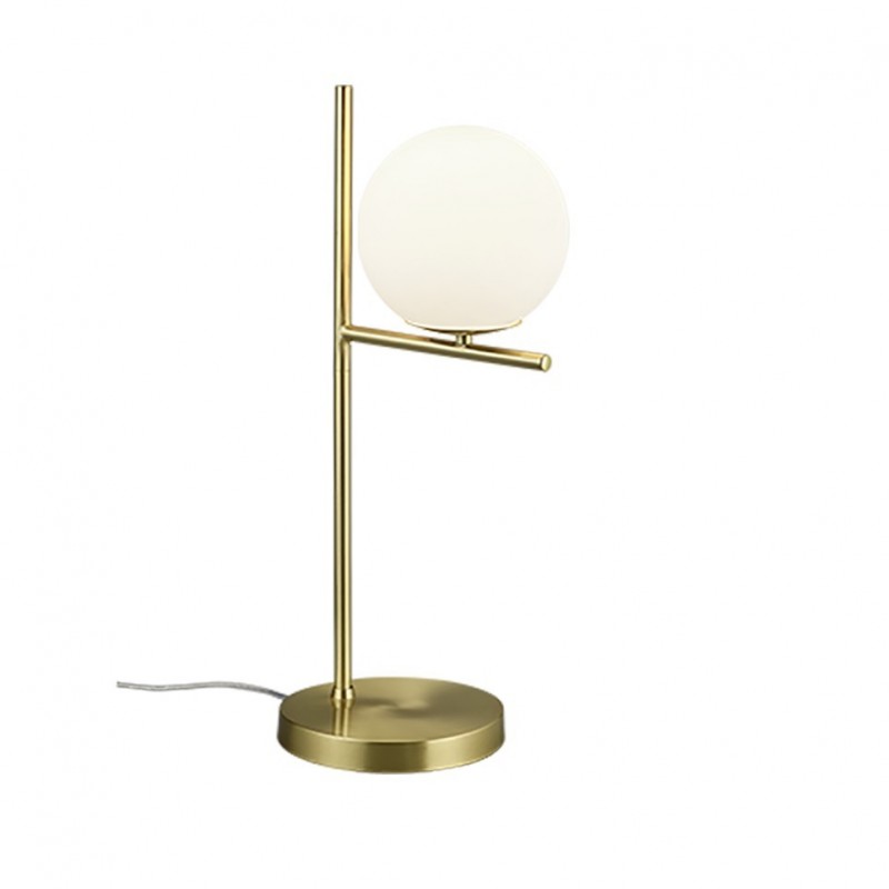 - Pure - Matt Brass Table Lamp with White Glass Trio-502000108 - Pure - Matt Brass Table Lamp with White Glass