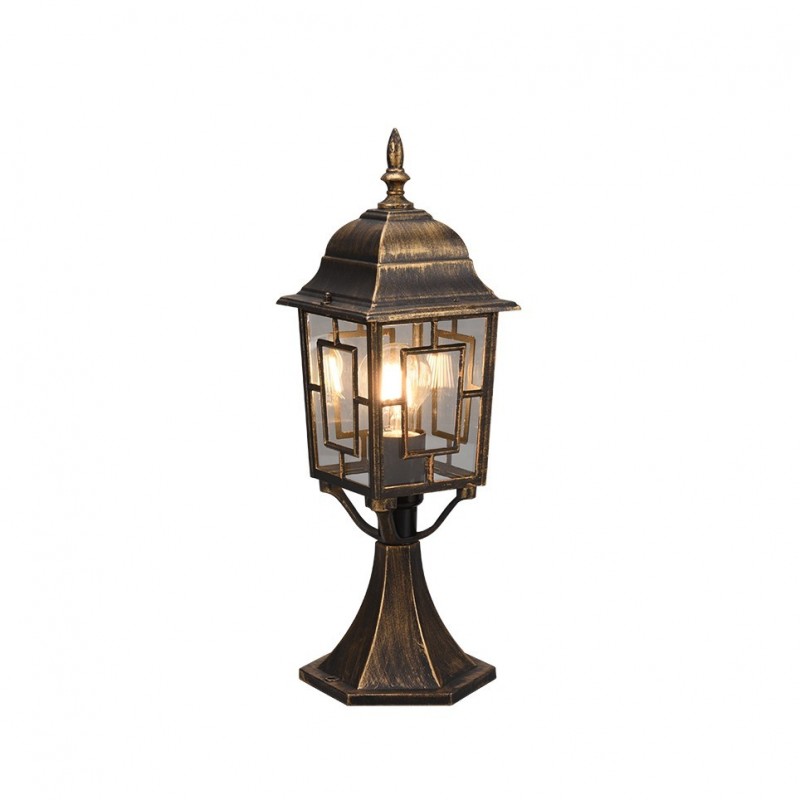 - Volturno - Black & Gold Pedestal with Clear Diffuser Trio-505960128 - Volturno - Black & Gold Pedestal with Clear Diffuser