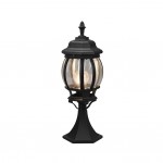 Elvo - Traditional Black Pedestal with Clear Glass