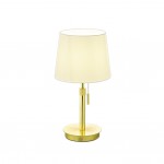 Lyon - Matt Brass Table Lamp with White Shade Lyon - Matt Brass Table Lamp with White Shade