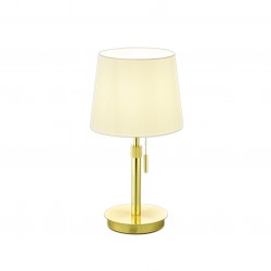 Lyon - Matt Brass Table Lamp with White Shade Lyon - Matt Brass Table Lamp with White Shade