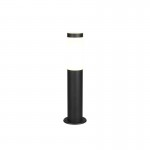 Trioto - Matt Black Bollard with White Diffuser