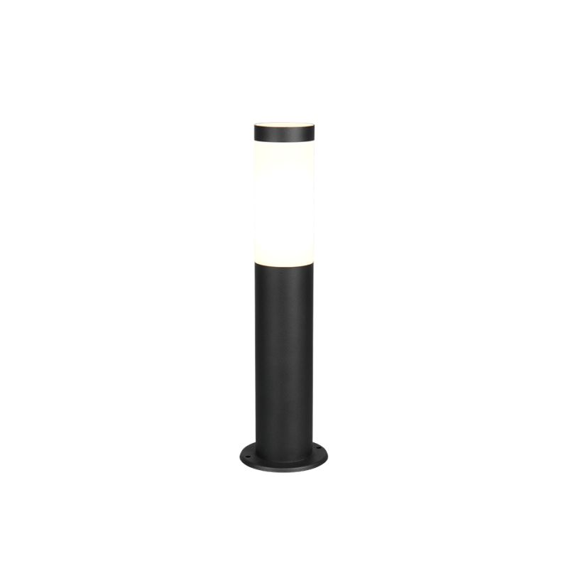 - Trioto - Matt Black Bollard with White Diffuser Trio-509760132 - Trioto - Matt Black Bollard with White Diffuser