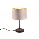 Julieta - Black Table Lamp with Fawn & Gold Shade Julieta - Black Table Lamp with Fawn & Gold Shade