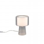 Rocka - Transparent Glass Table Lamp with White Fabric Shade