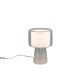 - Rocka - Transparent Glass Table Lamp with White Fabric Shade Trio-519900152 - Rocka - Transparent Glass Table Lamp with White Fabric Shade