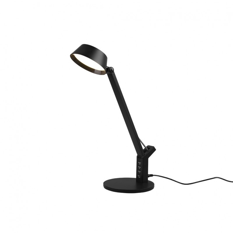 - Ava - Matt Black CCT Table Lamp with USB Trio-523090132 - Ava - Matt Black CCT Table Lamp with USB