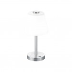 Emerald - Matt Nickel LED Table Lamp with White Opal Glass Emerald - Matt Nickel LED Table Lamp with White Opal Glass