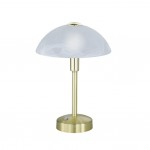 Donna -  Matt Brass LED Table Lamp with Alabaster Glass Donna -  Matt Brass LED Table Lamp with Alabaster Glass