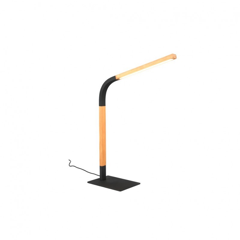 - Norris - Wooden & Black LED Desk Lamp Trio-545210132 - Norris - Wooden & Black LED Desk Lamp