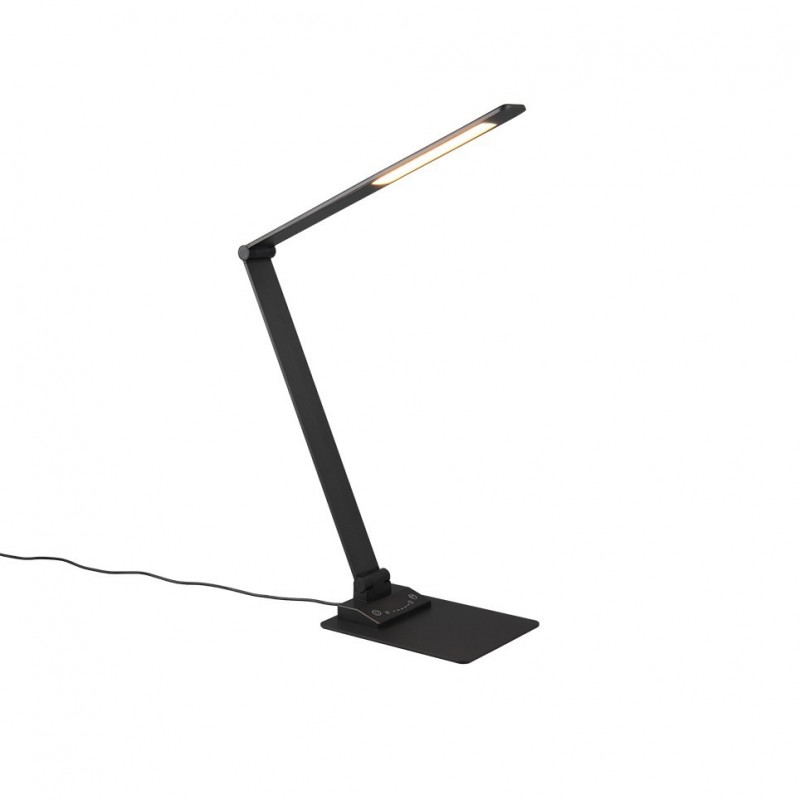 - Travis - Matt Black CCT Table Lamp with USB Trio-545310132 - Travis - Matt Black CCT Table Lamp with USB