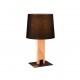 Trio-547610232 - Rahul - Wooden & Black Table Lamp with Black Shade