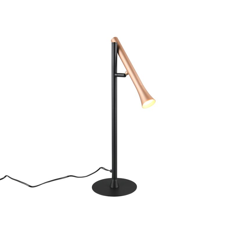 - Fiato - Matt Black CCT Table Lamp with Coffee Shade Trio-552010165 - Fiato - Matt Black CCT Table Lamp with Coffee Shade