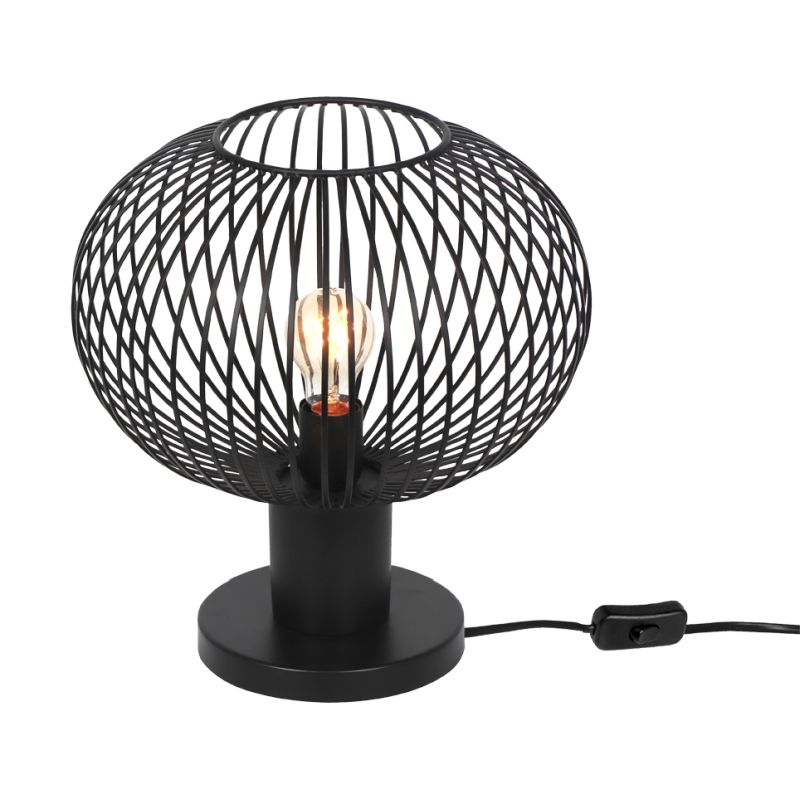 - Gila - Matt Black Table Lamp ∅ 33 cm Trio-565790132 - Gila - Matt Black Table Lamp ∅ 33 cm
