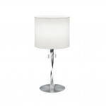 Nandor - Matt Nickel LED Table Lamp with White Shade Nandor - Matt Nickel LED Table Lamp with White Shade
