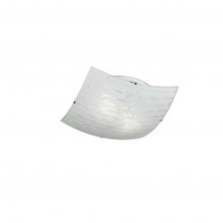Signa - White 2 Light Flush with White Glass with Clear Letters Signa - White 2 Light Flush with White Glass with Clear Letters