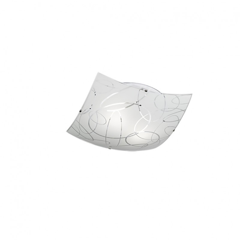 Ceiling Lights - Spirelli - Decorative 2 Light Ceiling Lamp with White Glass Trio-604400201 - Spirelli - Decorative 2 Light Ceiling Lamp with White Glass