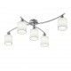 - Garda - Matt Nickel 5 Light Ceiling Lamp with White Shade Trio-605400501 - Garda - Matt Nickel 5 Light Ceiling Lamp with White Shade