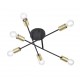 - Cross - Black & Gold 6 Light Ceiling Lamp Trio-606700632 - Cross - Black & Gold 6 Light Ceiling Lamp