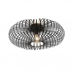 Johann - Matt Black Ceiling Lamp Ø 50 cm