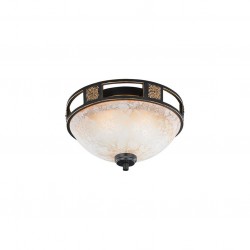 Quinta - Rustic 2 Light Ceiling Lamp with Alabaster Glass Quinta - Rustic 2 Light Ceiling Lamp with Alabaster Glass