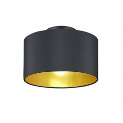 Hostel - Black Ceiling Lamp with Gold & Black Shade Hostel - Black Ceiling Lamp with Gold & Black Shade