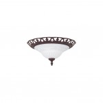 Rustica - Rustic 2 Light Flush with White Glass Rustica - Rustic 2 Light Flush with White Glass