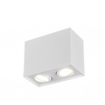 Biscuit - Adjustable Surface Mounted White Twin Spotlight Biscuit - Adjustable Surface Mounted White Twin Spotlight