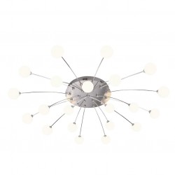 Bullet - Matt Nickel LED Ceiling Lamp with White Glass Bullet - Matt Nickel LED Ceiling Lamp with White Glass