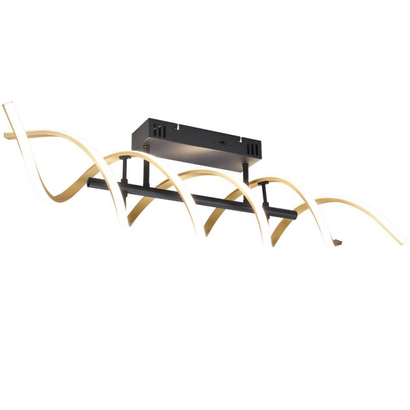 Trio-641810208 - Sequence - Black & Matt Brass CCT Ceiling Lamp