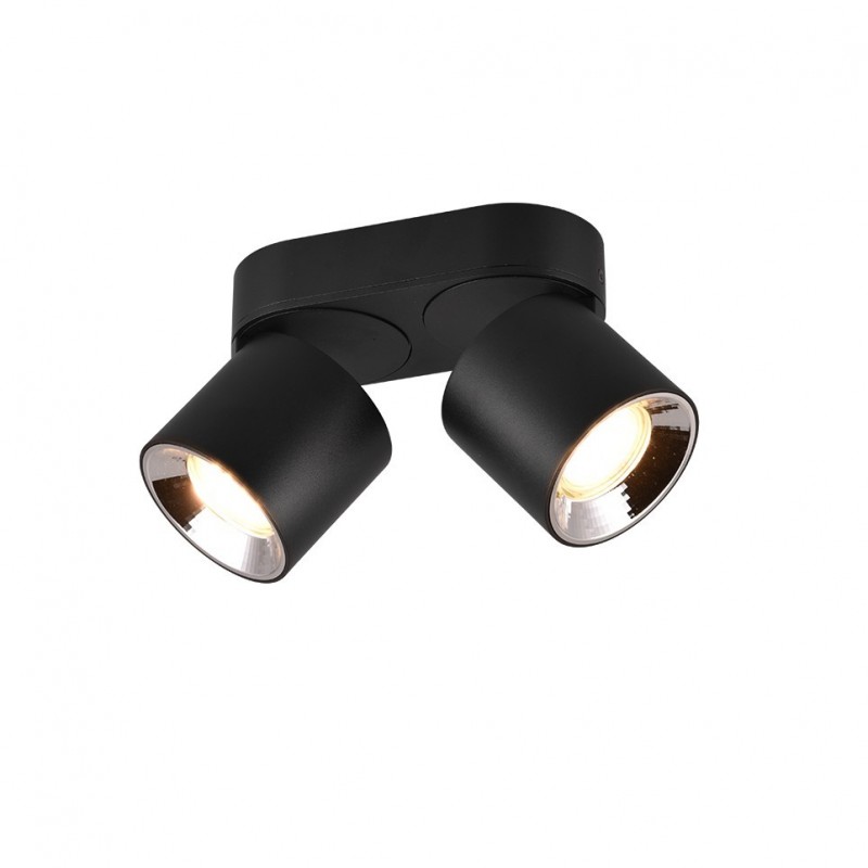 - Guayana - Matt Black Recessed or Surface-mounted 2 Spotlights Trio-651000232 - Guayana - Matt Black Recessed or Surface-mounted 2 Spotlights