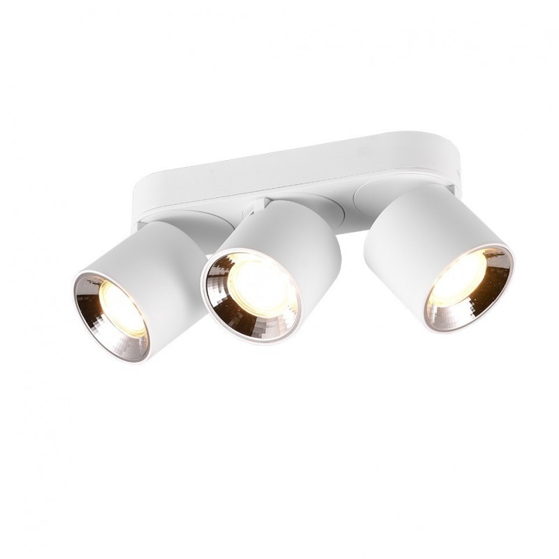 - Guayana - Matt White Recessed or Surface-mounted 3 Spotlights Trio-651000331 - Guayana - Matt White Recessed or Surface-mounted 3 Spotlights