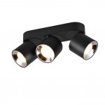 Guayana - Matt Black Recessed or Surface-mounted 3 Spotlights Guayana - Matt Black Recessed or Surface-mounted 3 Spotlights