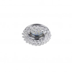 Dolomite - Chrome Recessed Downlight with Decorative Clear Glass Ø 9 cm Dolomite - Chrome Recessed Downlight with Decorative Clear Glass Ø 9 cm